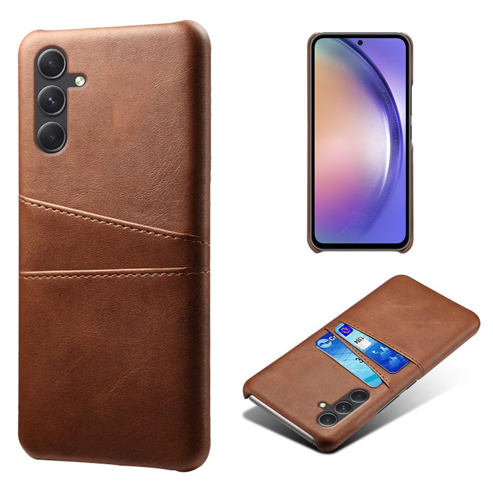 Shockproof Phone Case for Samsung Galaxy A55 5G PU Leather+PC Cover with Dual Card Slots