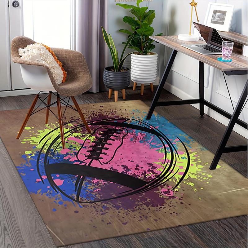 Rugby Chair Mat Office Carpet: Oversized Rug for Home Decor, Sofa Carpet, Desk Chair Mat, Gift Idea for Office and Living Room