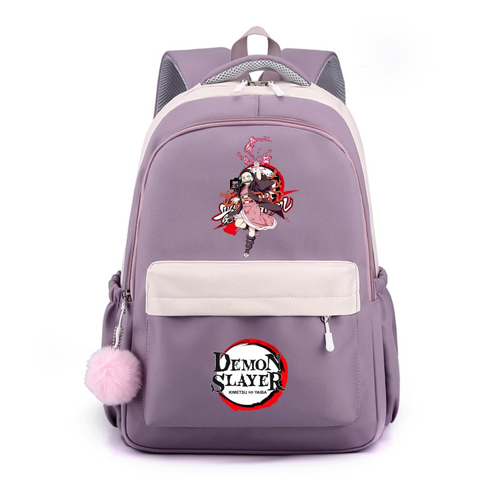Anime Demon Slayer Printed Backpack for Teenger Student Large Capacity Waterproof Schoolbag Bookbag Women Travel Bag Gift