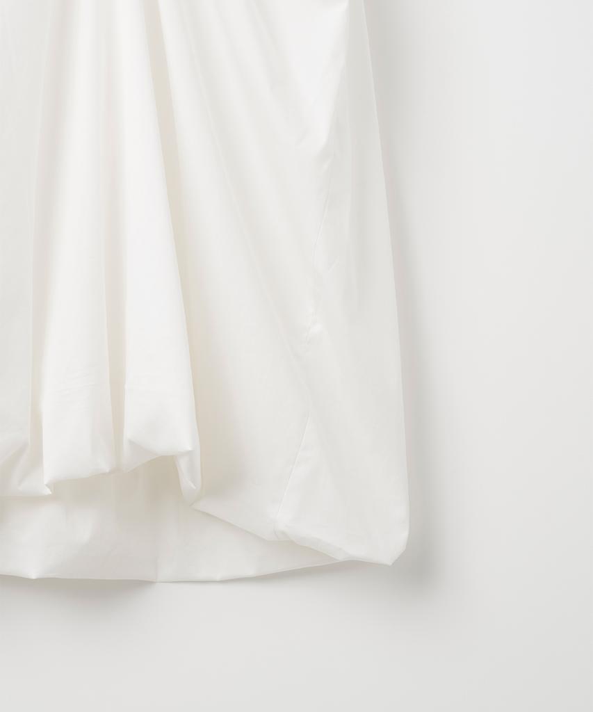 MILLO WOMEN Balloon Shirred Maxi Skirt [White]