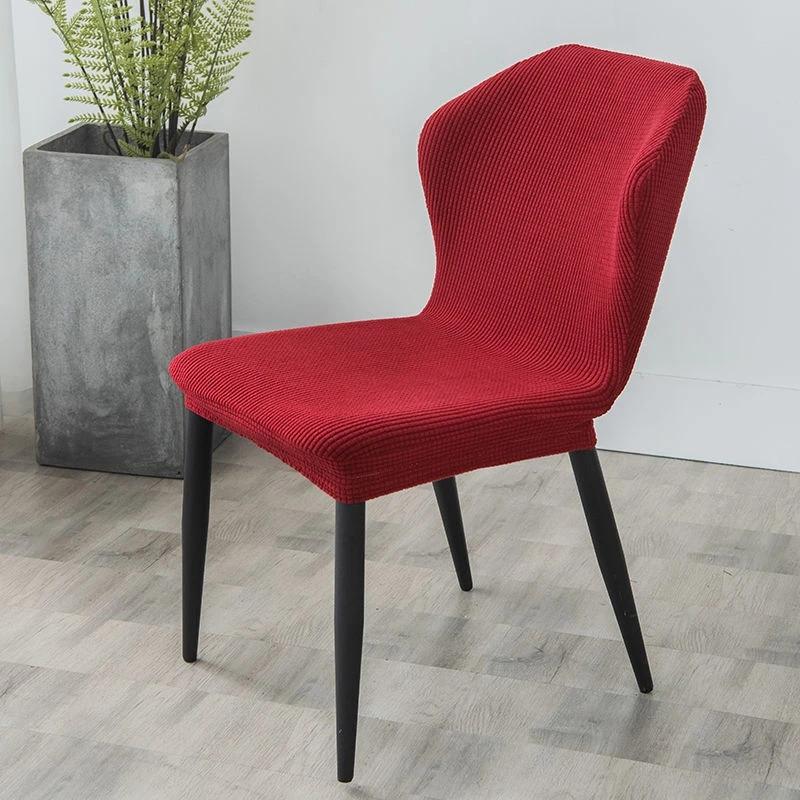 Nordic Polar Fleece Chair Cover Butterfly Cured Dining Chair Slipcovers Stretch Spandex Seat Covers for Living Room Kitchen Home