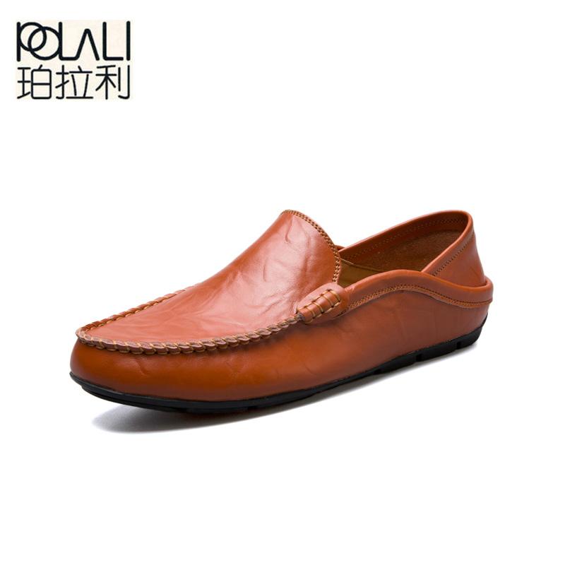 POLALI большие размеры 35-47 мужские повседневные мокасины на весну и осень мужские — фото 7