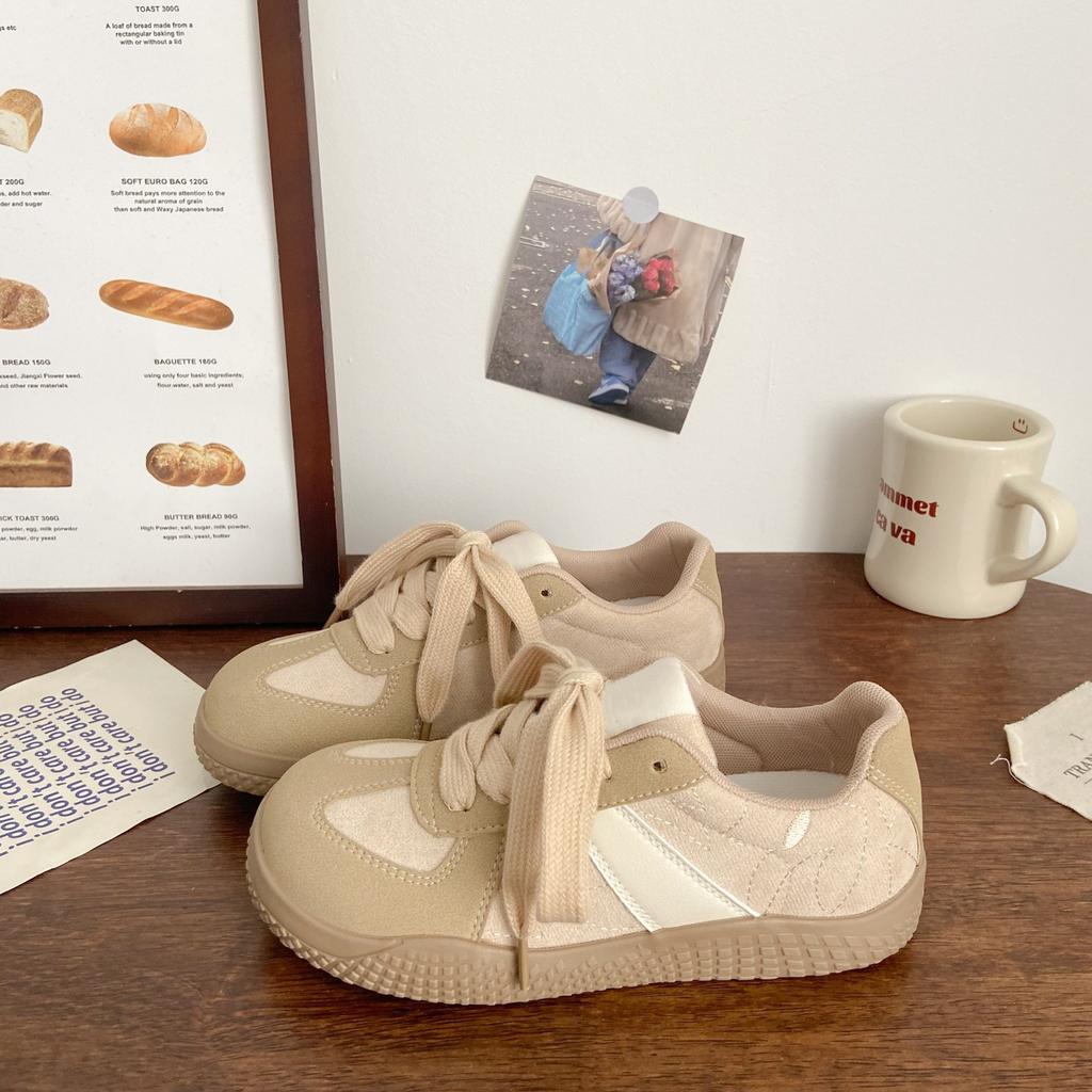 New niche shoes spring training shoes retro Hong Kong style chic casual board shoes