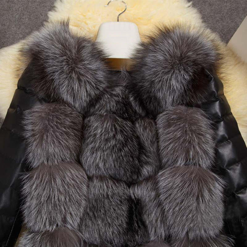 2026 Fashion Winter Women Imitation Fox Fur Coat PU Leather Long Sleeve Jacket Keep Warm Outwear Lady