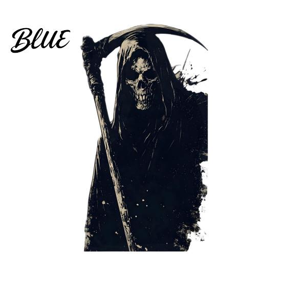 DIY Halloween Scene Props Grim Reaper Skull Static Window Clings Self-Adhesive Spooky Glass Waterproof PVC Decals Decals Stickers for Bedroom