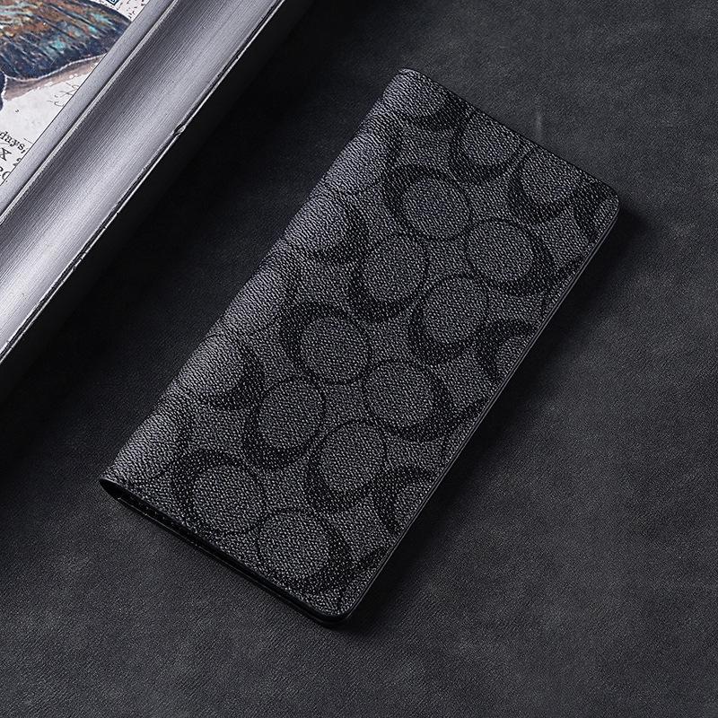 Мужской классический клетчатый кошелек средней длины - Вместительный держатель для нескольких карт