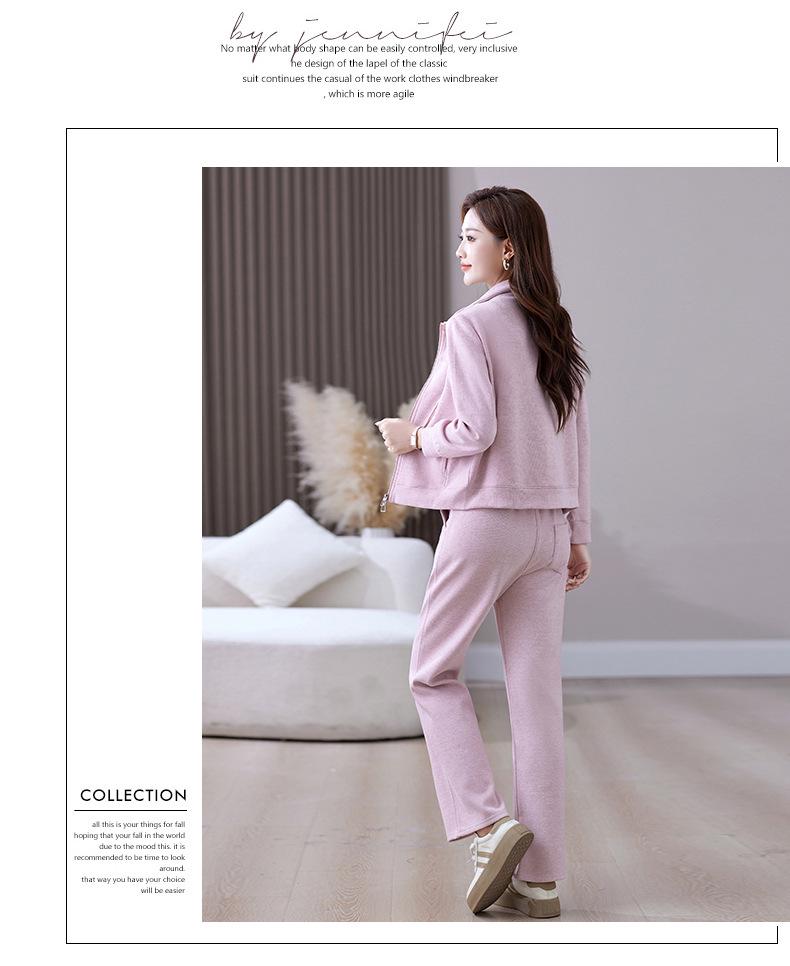 Chic Cashmere Cardigan & Slimming Sportswear Set for Women - 2025 Spring/Autumn Running Suit, Two-Piece.