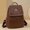Woven Backpack Women Large Capacity Commuter Backpack Multifunctional Student Schoolbag