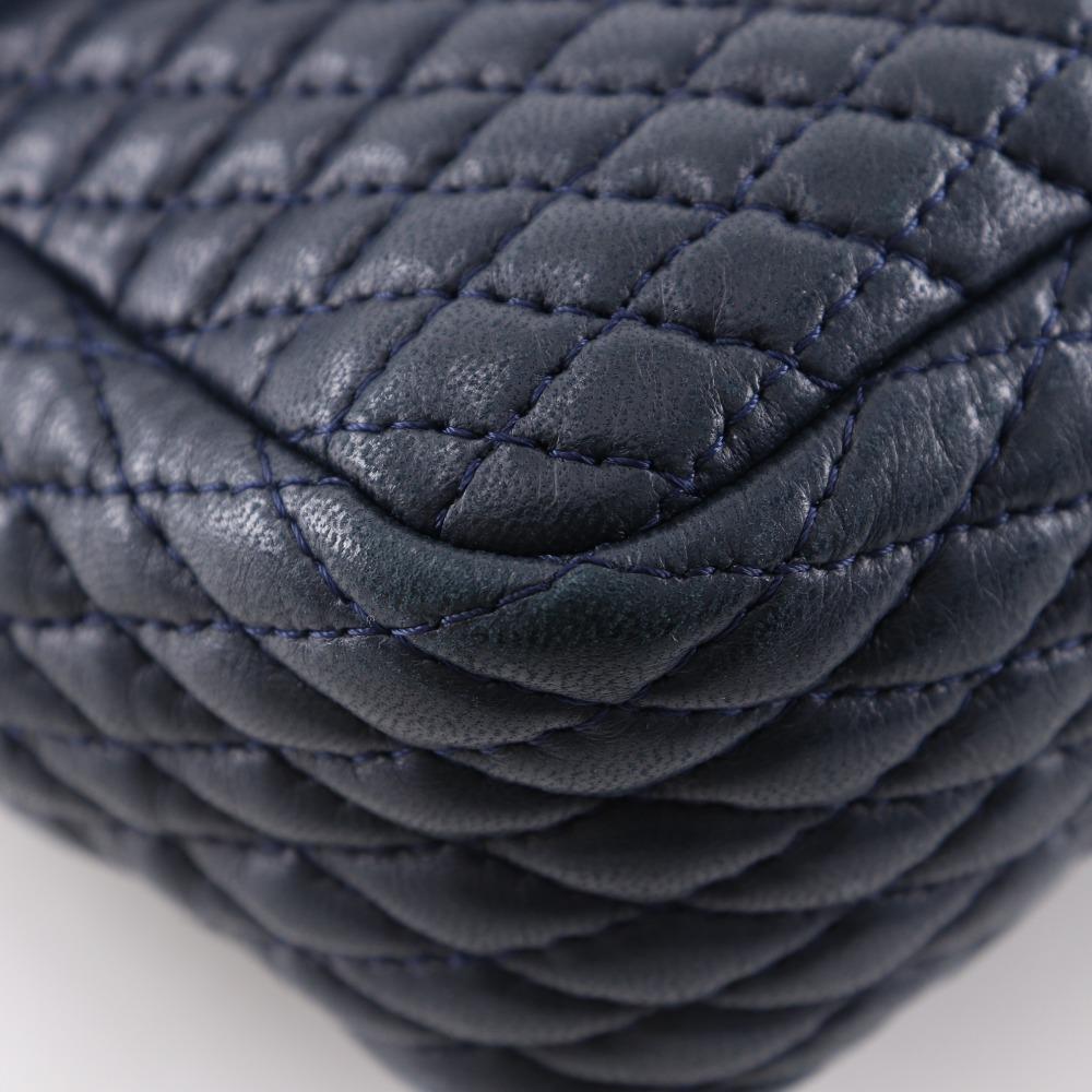 Bally ChainShoulder Shoulder Bag Quilting Black Leather Women Used