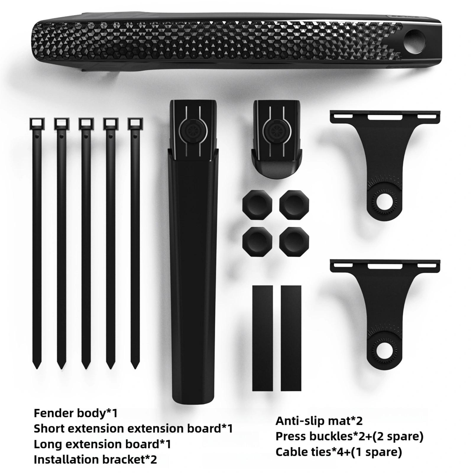 

ENLEE Bicycle Fender Gravel Flat Handlebar Road Bike Melon Bike Front And Rear Universal Water Deflector With Tail Quick Release EN820 1PCS