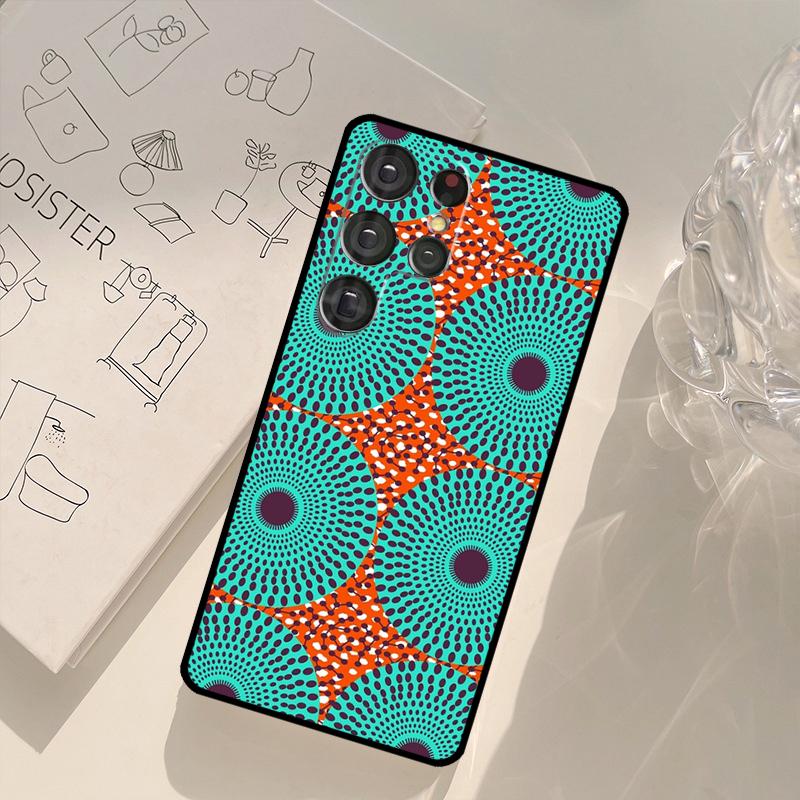 African Wax Fabric Phone Case For Samsung Galaxy S21 S22 S23 S24 S25 S26 Ultra S10 Plus S25 FE S20 FE Back Cover