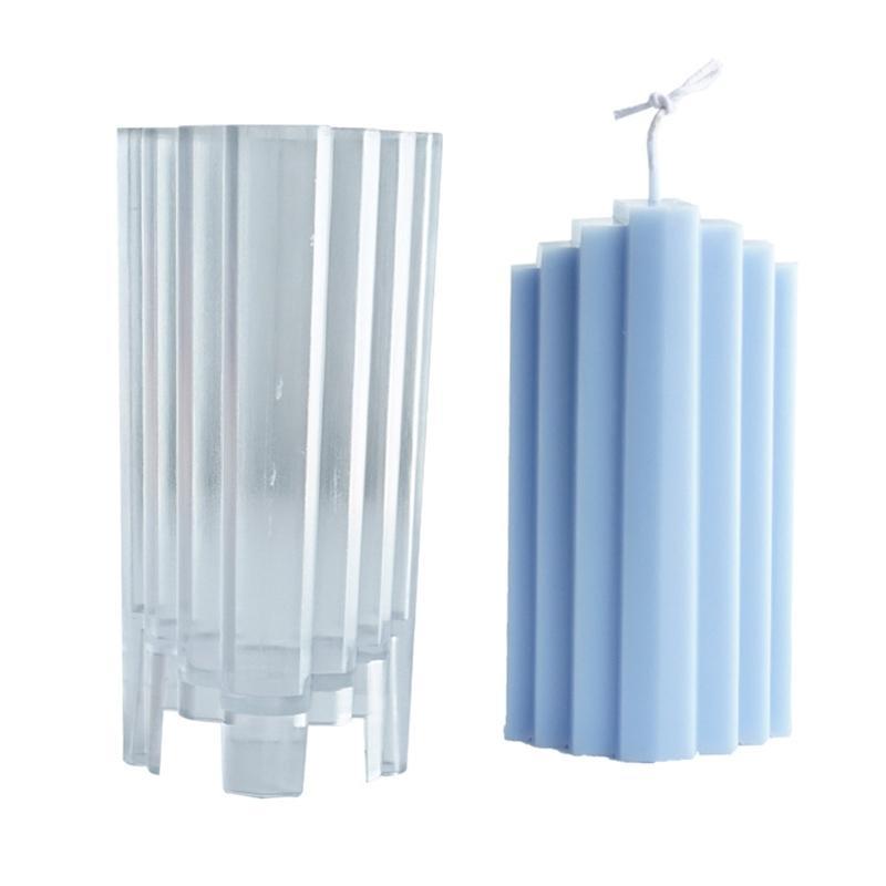 DIY Plastic Mold Trapezoidal Buildings Blocks Mould Tool for Soy Wax Mold Scented Making Crafts Supplies