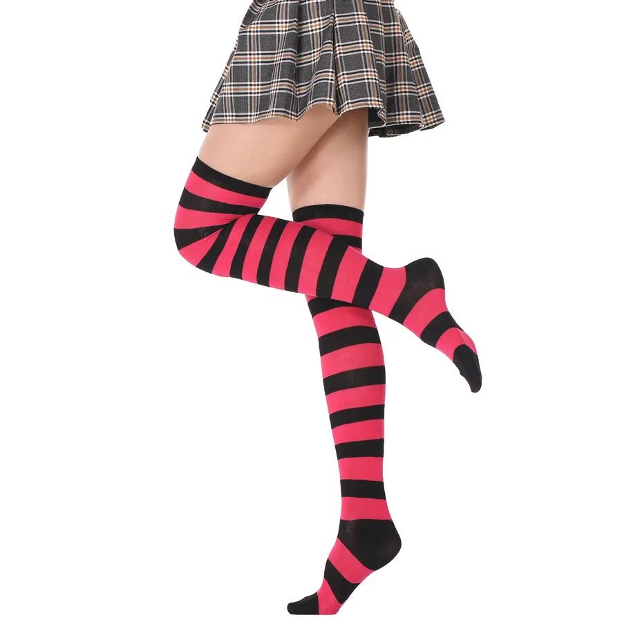 New Socks Long Tube Ladies Japanese Blue and White Striped Over-knee Socks Thigh Socks  Thigh High Stockings  Knee High
