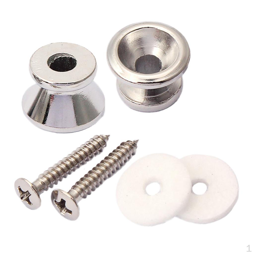 

2pcs Chrome Metal Button Mushrooms Head for Acoustic Electric Guitar Bass