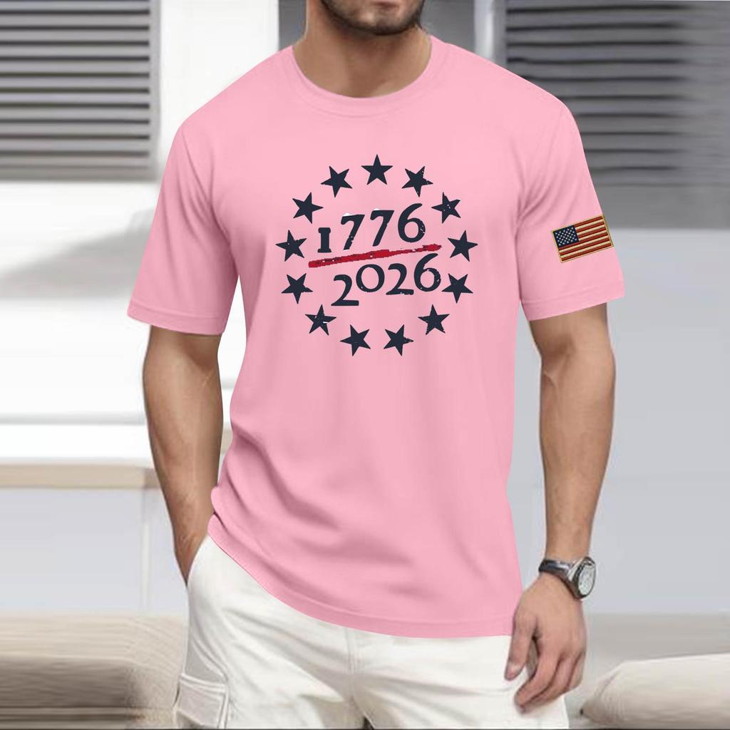 Herren Casual Rundhals Leichtes Kurzarm Oberteil