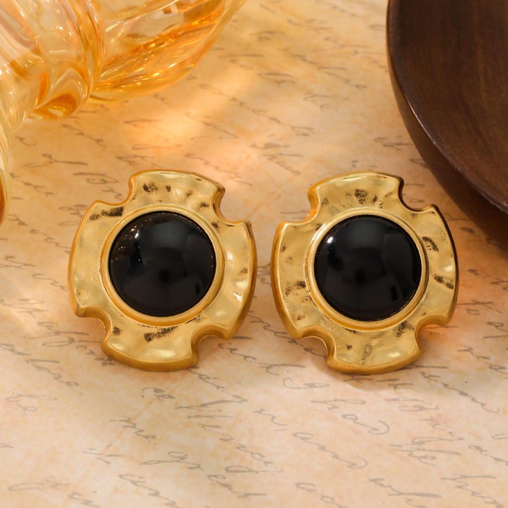Vintage Round Women's Earrings With Heavy-duty Quality Fashionable Versatile High-end Feel