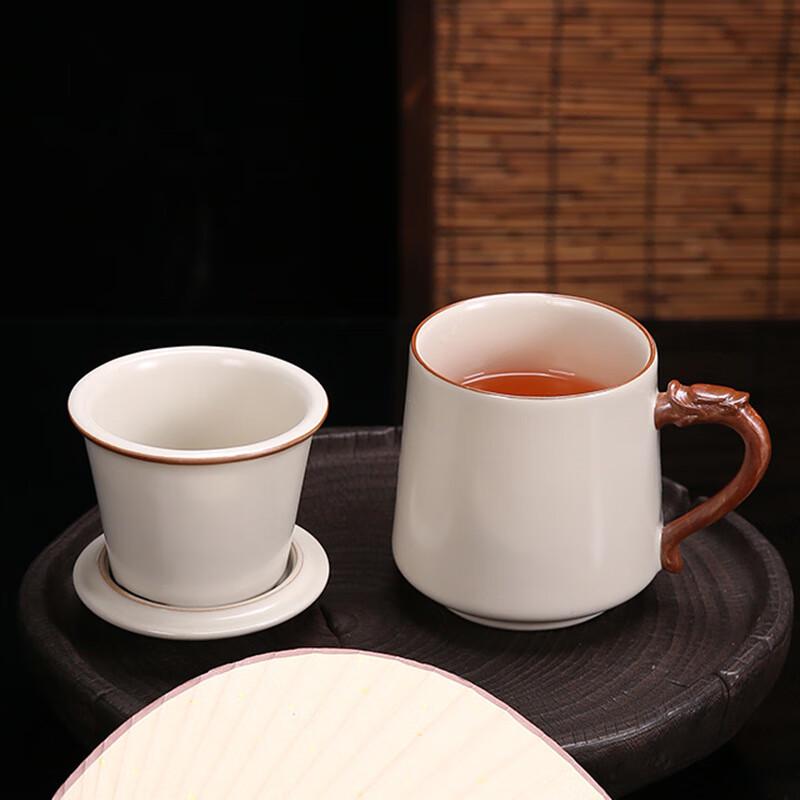 Keramik-Teetasse mit glückbringendem Drachenhenkel