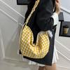 Korean Hobos Shoulder Bag Plaid Handbags Fashion Crossbody Bag  Female