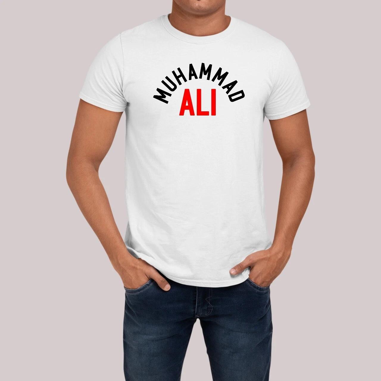 Muhammad Ali Inspired T-Shirt Unisex Adults Crew Neck Pure Cotton Printed Top S