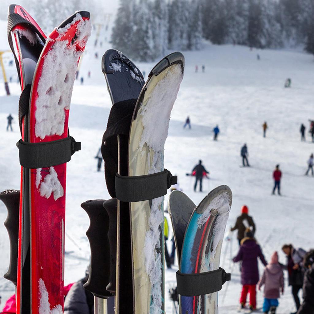 Adjustable Ski & Snowboard Straps Lightweight EVA Padded for Scratch Protection, Quick Tie for Transport Storage Travel