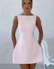 Women's Petite Sleeveless Summer Dress - Pear-Shaped, Waist-Slimming, Sweet and Simple Design