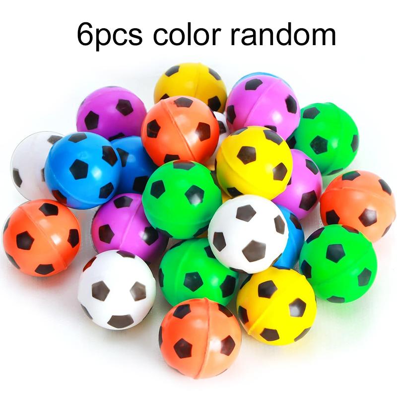 6pcs Bouncy Ball 30mm Rubber Football Ladybug Style Colorful Children Party Favors Festival Christmas Holiday Gathering Gift TMZ