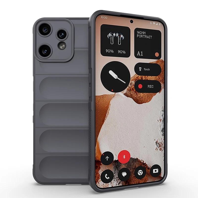 Shockproof Soft Skin Phone Armor Case  For Nothing Phone 3 Pro 2a 3a 2  CMF Phone 1 Liquid Silicon AirBag Protective Coque Funda