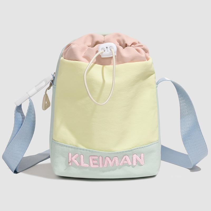 Textured Dopamine Water Cup Bag Female Tide Brand Travel Mountain Climbing Storage Messenger Bag Mountain Outdoor Sports Mobile Phone Bag