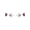 Luxenter Boucles d'oreilles en Argent 925 avec Quartz Hydrothermal Orange finition en rhodié - Yedia