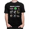 Animals Of The World T Shirt for Men Pure Cotton Tshirt Humor Streetwaer Short Sleeve Tee Shirt Slim Fit Clothing Gift