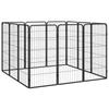 Vidaxl Kojec Dla Psa, 12 Paneli, Czarny, 50X100 Cm, Stal