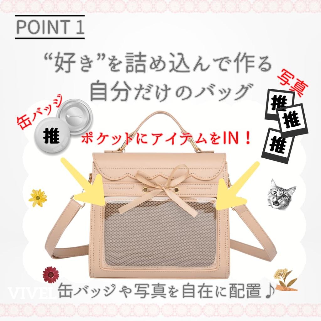 Oshikatsu More Ita Small Itaba Oshikatsu Transparent Live Oshikatsu Mini Itaba Light Blue [VIVEL] [Make Fun] Bag, Shoulder, Mini, Bag, 2WAY,