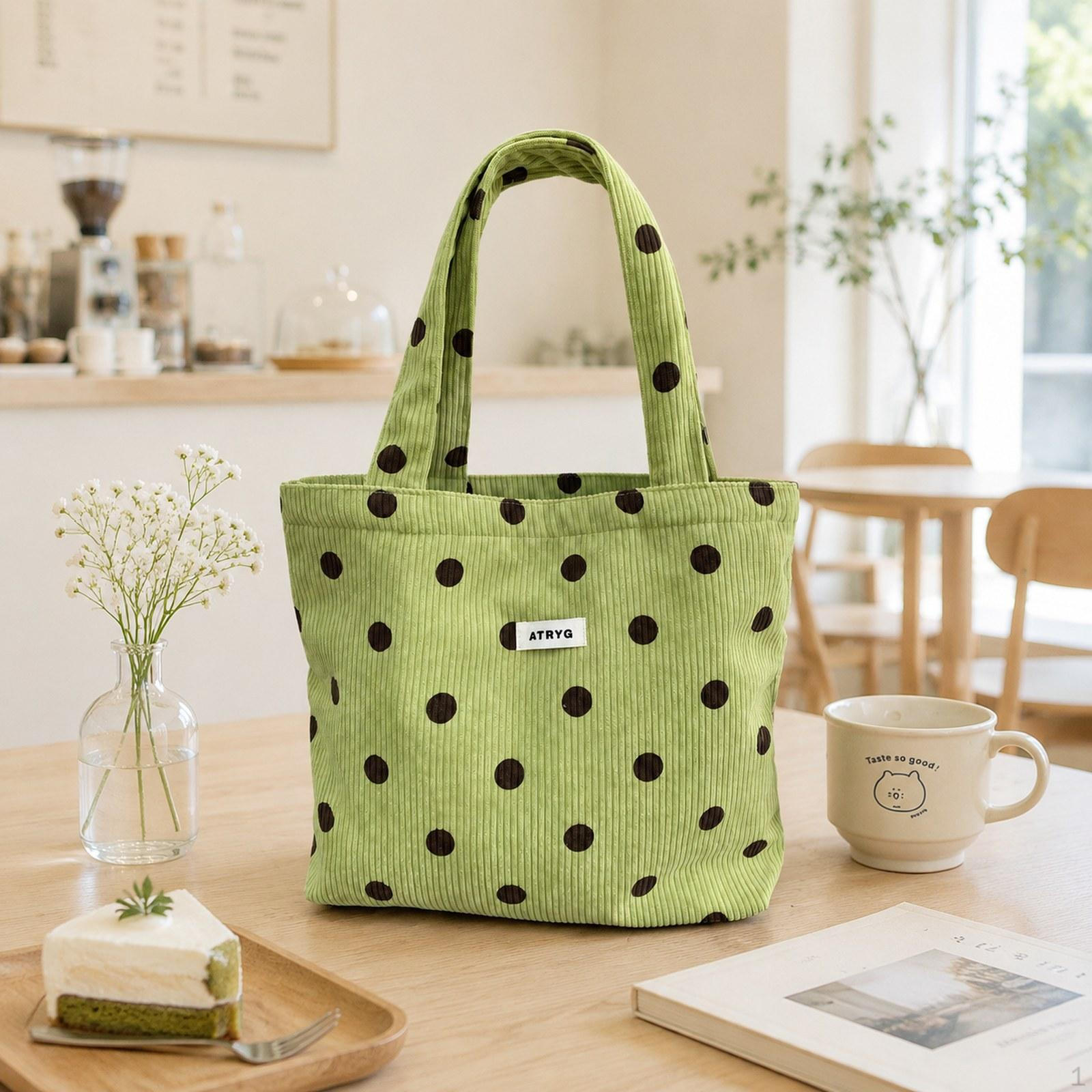Bag for Tote Grocery Travel Work Book зелёный