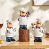Smiling Chef Figurine Cartoon Character Sculpture And Aesthetic Statue Folk Art Ornaments Desk Accessories Living Room Home Decoration