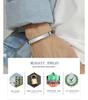 Custom Thin Men's Leather Bracelet Stainless Steel  Bar Engraved Name ID Tags Classic Style DIY Size
