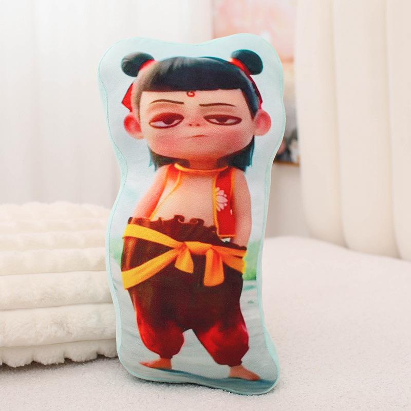 Nezha Series Plush Pillow: Sofa Ornament, Home Decor Cushion, Office Toy
