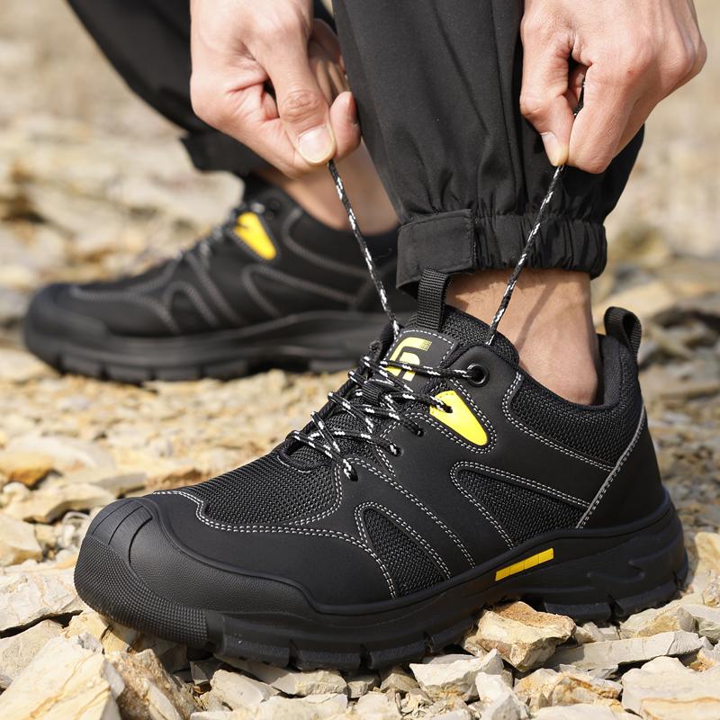high-quality Work Safety Shoes Anti smashing anti piercing Indestructible shoes Work Boots Steel toe shoes Security Men Boots