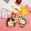 50Pcs/Set Christmas Lollipop Paper Cards Cartoon Santa Claus Penguin Snowman Kids Candy Gifts Package Wrapping New Year Party