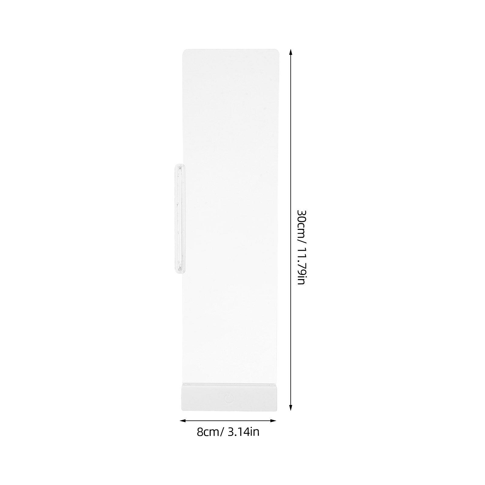 

1Set LED Glowing Transparent Monitor Memo Board for Computer Screen Side Panel Mount Reusable Desktop Note Holder Office чорний