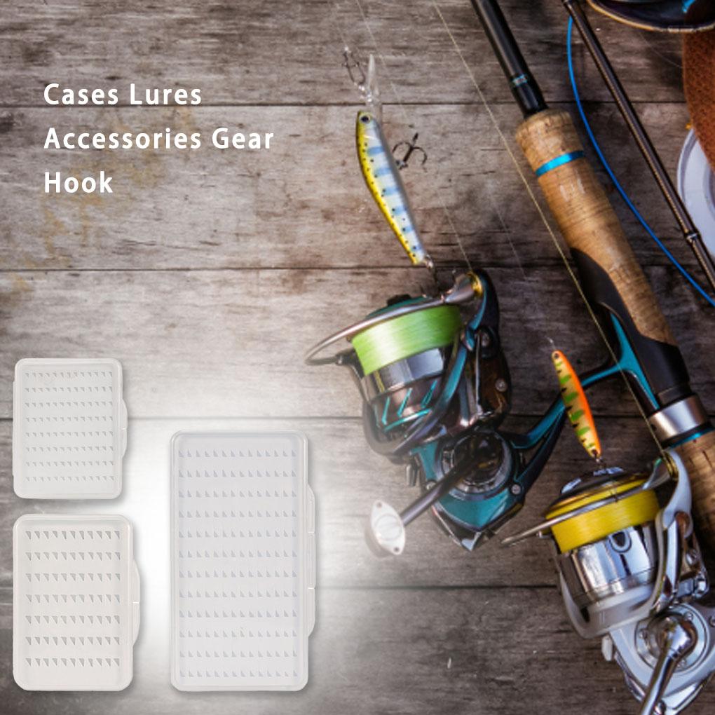 Box Storage Fishing Bait Fly Waterproof Lure Hook Gear Tackle Foam Tool Case Practical Portable Supply Outdoor