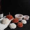 3D Peony Silicone Candle Mold DIY Handmade Flower Aromatherapy Plaster Resin Soap Making Supplies Cake Baking Mold Home Decor