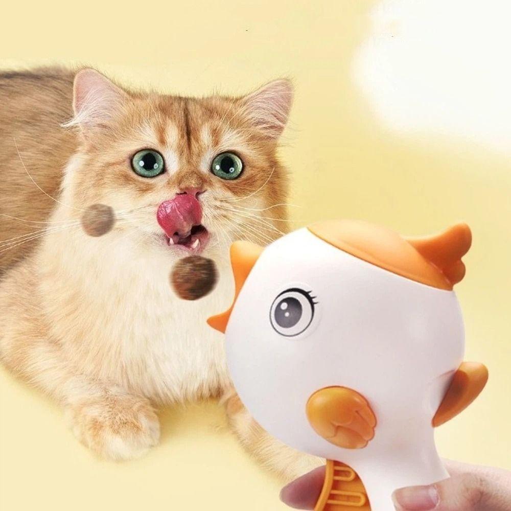 Creative Handheld Dog Snack Launcher Cartoon Portable Dog Snack Feeder Automatic Plastic Pet Treat Dispenser Pet Training