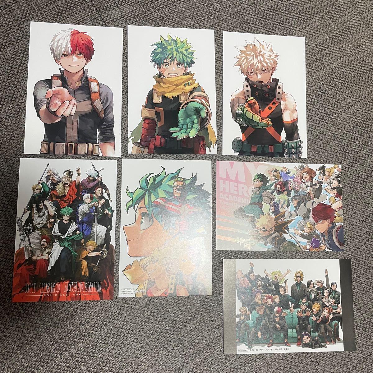 Used Hero Academia My Hero Academia Volume 42 Postcard TSUTAYA Illustration Card Izuku Midoriya Katsuki Bakugou Shouto Todoroki