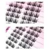 Camellia Series Large Capacity Eyelash Book Manga False Eyelashes Natural Long Curled Thin Stem Segmented False Eyelashes