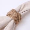 Natural Fiber Napkin Holders For Weddings And Festival Gatherings Elegant Handwoven Jutes Rope Napkin Rings