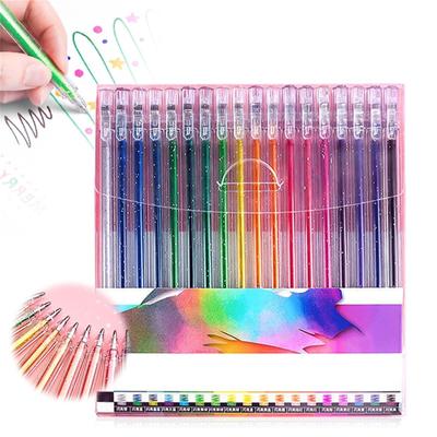 Glitter Gel Pen Set, For Coloring Books, Artist Colored Gel Markers Colorful Pens Neon Gel Pens For Kids Adult Coloring Books And Drawing 22ml