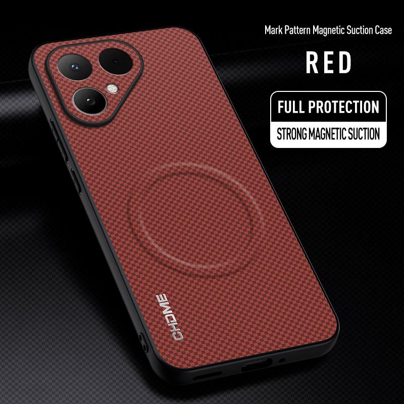 

EUCAGR For Tecno Pova Curve 2 Car Magnetic Holder Phone Case For Tecno Pova Curve2 Silicone Shockproof Protective Back Cover Tecno Pova Curve 2 червоний