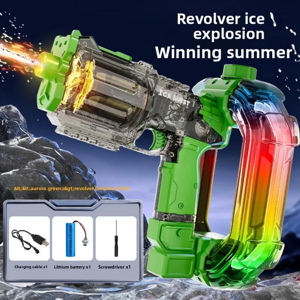 TK Elektrisch Revolver Waterpistool Speelgoed met Kleurrijke Lichten en Geluidseffecten Automatisch Zomers Water Speelgoed Compatibel met FUNWEE