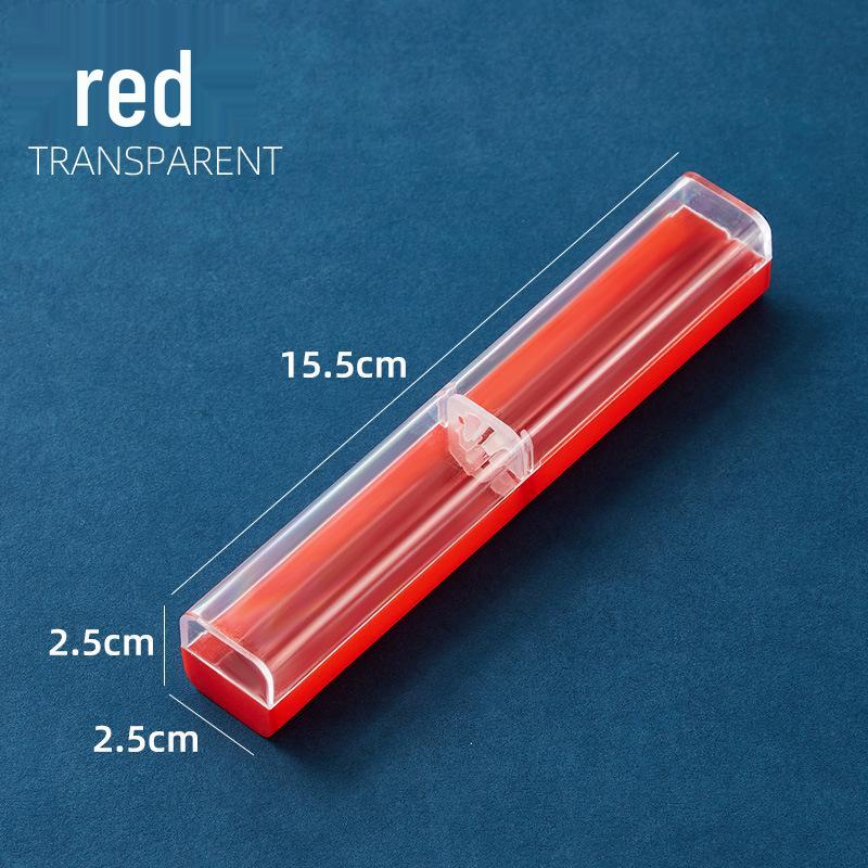 Refillable Ergonomic Fountain Pen for Students - Transparent Colored Plastic Design