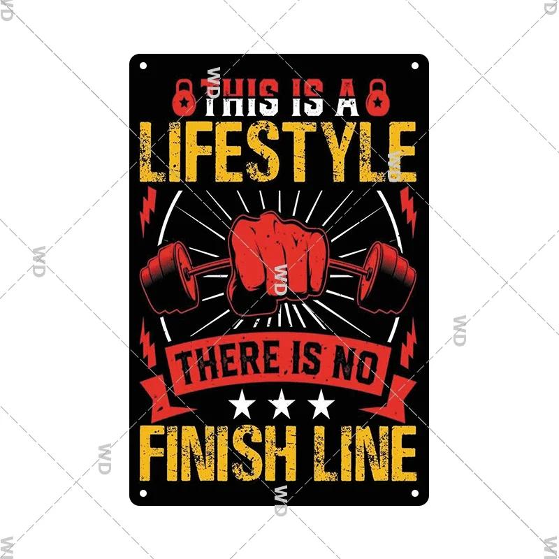 Gym Retro Metal Tin Sign Fitness Funny Vintage Iron Poster Exercise Motivation Quote Home Bar Pub Garage Man Cave Decor Gifts